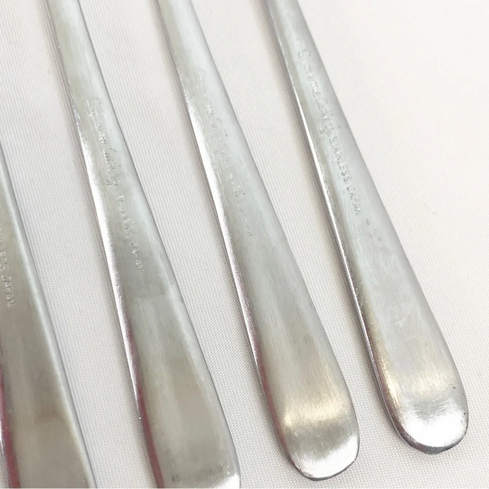 Supreme Cutlery Vintage Stainless Japan Flatware Cocktail/Seafood Forks Lot Of 7